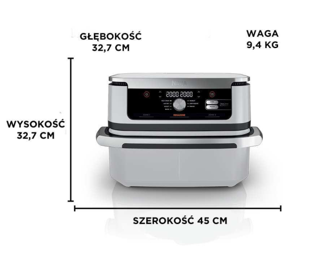 Ninja Frytkownica beztłuszczowa Foodi FlexDrawer biały AF500EUWH - 1286366 - zdjęcie 11